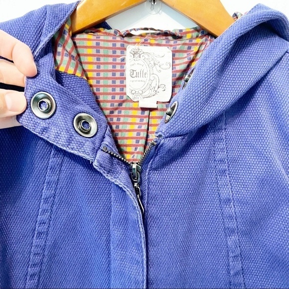 Tulle by Anthropologie | Purple Light Weight Hooded Jacket Size Small - Picture 5 of 14